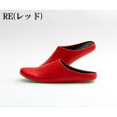 【ポイント9倍最大!5/10限り】「room's」ルームズ スリッパ レザー調 M(22.5〜24.5cm)/レッドスリッパ GOOD DESIGN つまずき防...