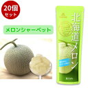 【20個セット】果実系パウチ】北海道メロン 80gゴールドパック シャーベット フルーツ 北海道メロン アイスで食べる 夏 珍しい シャリシャリ ギフト