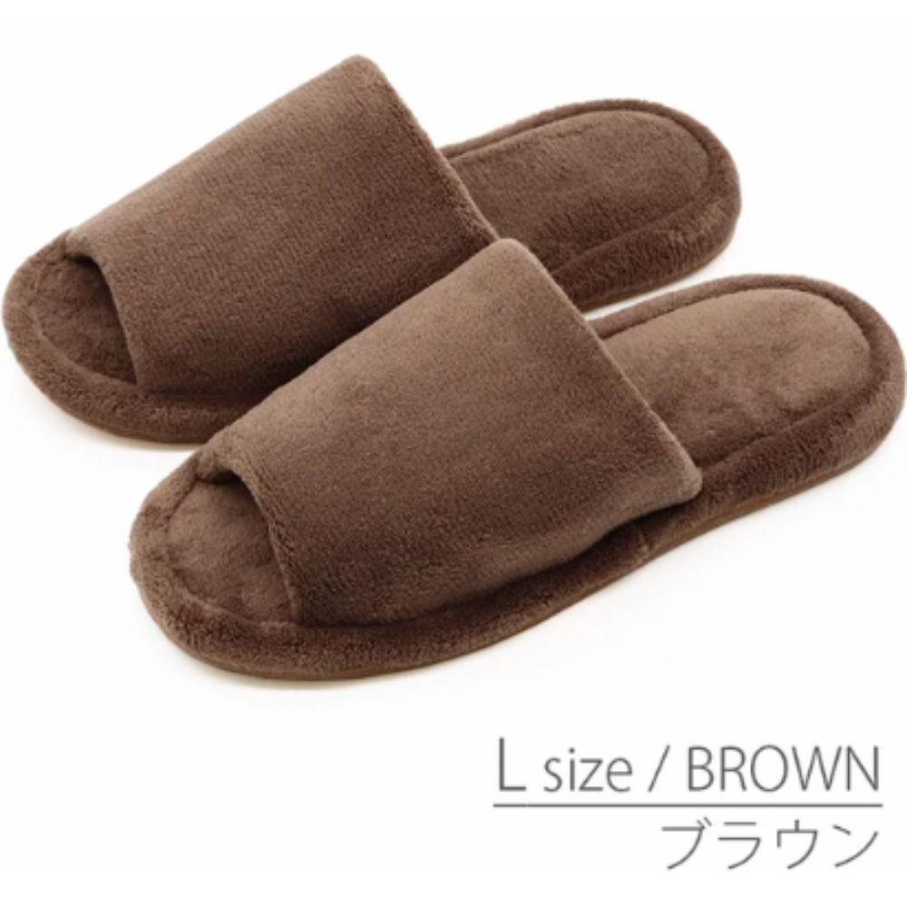 洗えるマイクロファイバースリッパ#Lブラウン×1足家具 インテリア インテリア雑貨 スリッパ ルームシューズ スリッパ シューズ オクムラ マイクロファイバー ルーム スリッパ 来客用 おしゃれ ルームシューズ 室内用