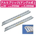 日軽金アクト アルミブリッジ 3t 2本セット アングル式 PX30-300-35 建機 重機 農機 アルミ板 道板 ラダーレール 歩み板 日軽 ユンボ 油圧ショベル バックホー ダンプ 積込 最大積載3t 3トン 全長3000mm 3m 有効幅350mm 鉄クロ ゴムクロ 乗用タイヤ 対応