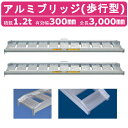 日軽金アクト アルミブリッジ 1.2t 2本セット 歩行型 アングル式 12-CA10-30 建機 重機 農機 アルミ板 道板 ラダーレール 歩み板 日軽 ユンボ 油圧ショベル バックホー ダンプ 積込 最大積載1.2t 1.2トン 全長3000mm 3m 有効幅300mm ゴムクロ 乗用タイヤ 対応(4)