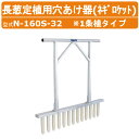 ハラックス 長ネギ定植用穴開け器 N-160S-32 ネギロケット 穴開け器 長ネギ 長葱 一条植 ピン13本 ピッチ自在タイプ ピン増減可能 長ねぎ 葱 ネギ ねぎ 長葱 穴開け 穴あけ 農業 工業 畑 農作業 果物 野菜 園芸 農作物 果樹 農業道具 畑仕事 便利グッズ HARAX