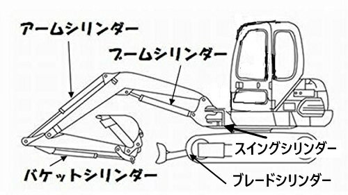 CAT (三菱) MM35B ブレード（排土板）シリンダーシールキットです。 (リング付） 2