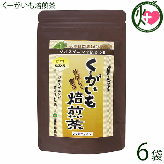 渡具知農園 琉球自然薯 くーがいも焙煎茶 60g(3g×20袋)×6袋 ティーバッグ入り