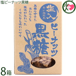 屋比久黒糖 塩ピーナッツ黒糖 170g×8箱