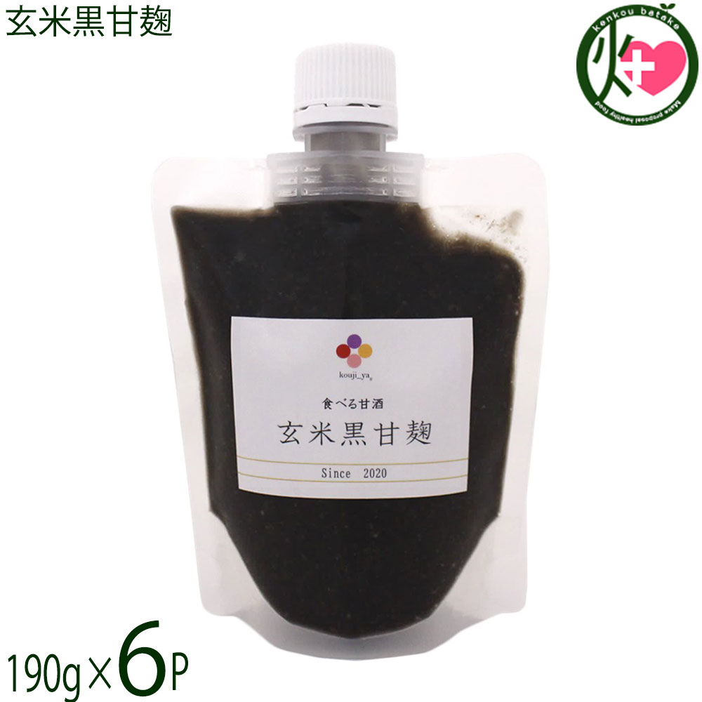 麹家 玄米黒甘麹 190g×6P 食べる甘酒