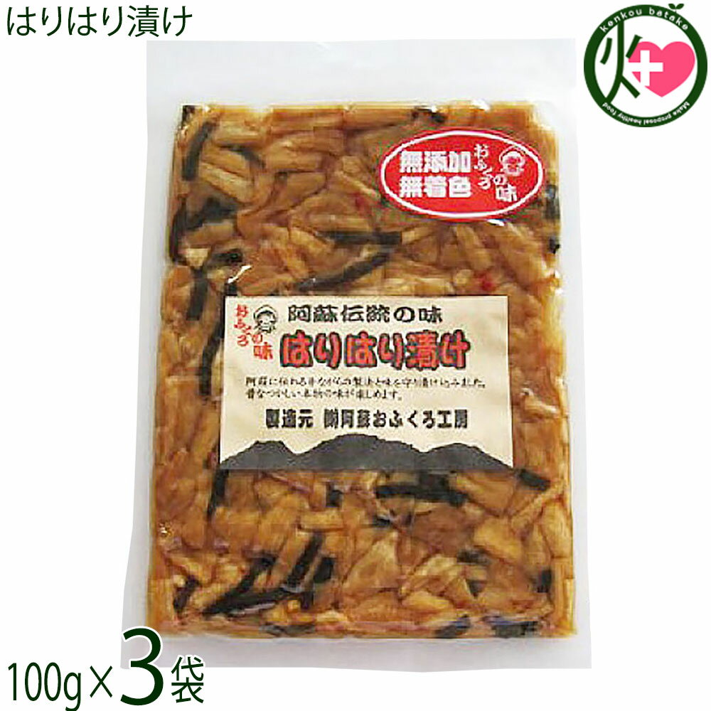 阿蘇おふくろ工房 はりはり漬け 100g×3袋 熊本県