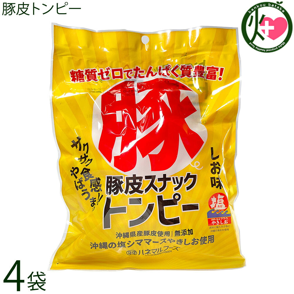 ハネマルフーズ 豚皮スナックトンピー 40g×4袋 沖縄 あんだかし あぶらかす 優良県産品