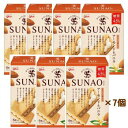 【まとめ買いがお得！】送料無料(一部地域除く) SUNAO (クリームサンド) アーモンド&バニラ 6枚×7箱