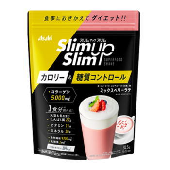 1食(60g)当たり約195kcal、糖質は約15g。乳酸菌を配合した、ベリーとミルクのまろやかで甘酸っぱいミックスベリーラテ。美容系成分もプラスしたダイエットや美容のための食事代替シェイク。 ◎栄養成分表示スプーン4杯（60g）当たり エネルギー 195 kcal ビタミンE2.6 mg たんぱく質 27 gナイアシン 5.5 mg 脂質 1.8 g パントテン酸1.8 mg 炭水化物 24.7 g葉酸 98 μg 糖質 15 g カルシウム 227 mg 食物繊維 9.7 g マグネシウム 107 mg 食塩相当量 0.50 g 鉄 2.6 mg ビタミンA 257〜664 μg カリウム934 mg ビタミンB1 0.40 mg銅 0.50 mg ビタミンB2 0.47 mg亜鉛 3.3 mg ビタミンB6 0.44 mgマンガン1.4 mg ビタミンB12 1.4 μgセレン19 μg ビタミンC 34 mgクロム18 μg ビタミンD 1.9〜4.2 μgモリブデン 65 μg アミノ酸他 ・広告文責（健康デパート・0120-007-773） ・メーカー名（アサヒグループ食品株式会社） ・日本製 ・商品区分（ダイエット食品）※リニューアルの為、パッケージが変わる場合がございます、ご了承ください。