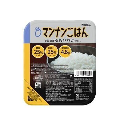 マンナンごはん　マンナンヒカリの25%カロリーカットごはん　160g×24　大塚食品　送料無料(北海道・沖縄・東北6県除く)4000円以上で送料無料(北海道・沖縄・東北6県除く)