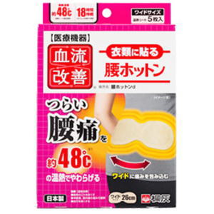 血流改善　腰ホットン　5枚　桐灰4000円以上で送料無料(北海道・沖縄・東北6県除く)