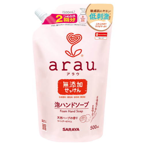 11個ご購入で送料無料　arau.(アラウ) 泡ハンドソープ つめかえ用 500ml3980円(税込)以上で送料無料