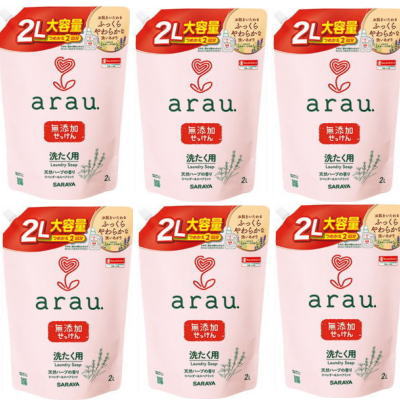 アラウ．洗たく用せっけん 詰替用 2L×6個送料無料