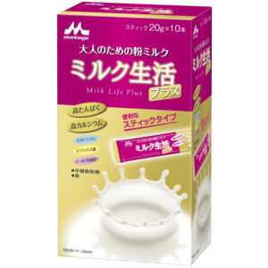 4個ご購入で送料無料　森永乳業 ミルク生活プラス 200g（20g×10本）大人のための粉ミルク3980円(税込)以上で送料無料