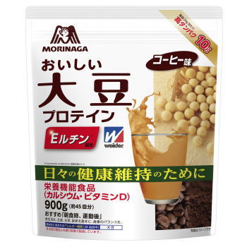 送料無料 ウイダー おいしい大豆プロテイン コーヒー味 900g（45回分）