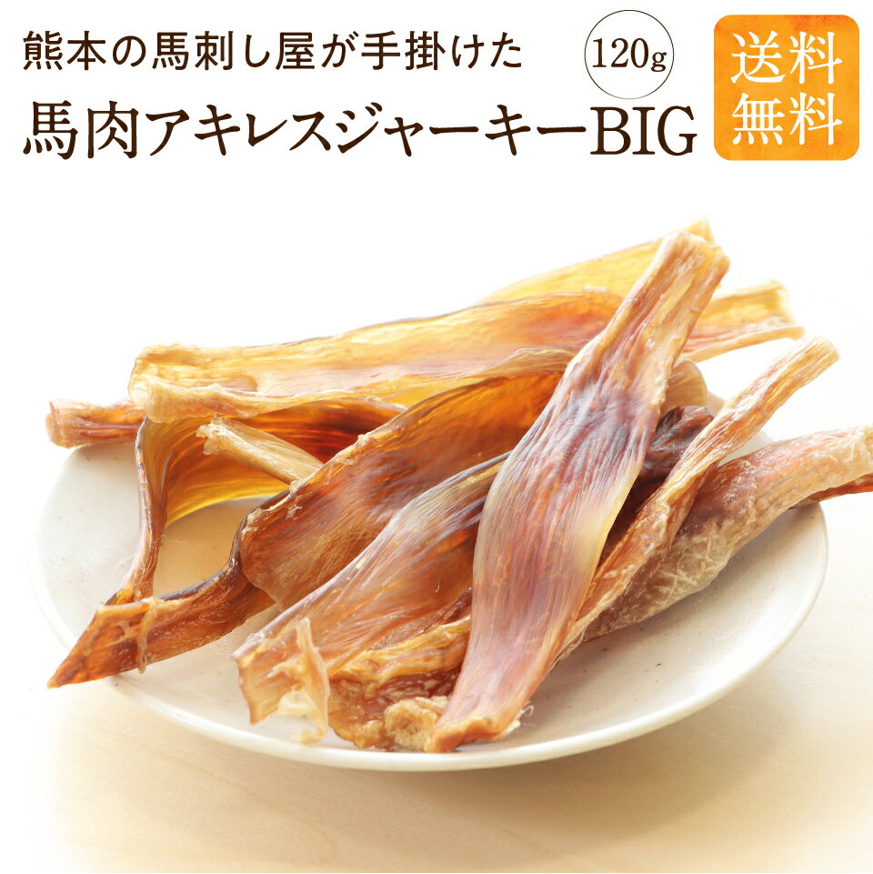 健康いぬ生活 馬肉 アキレスジャーキー BIG 犬 無添加 国産 ジャーキー アレルギー 120g ドッグフード 高タンパク 低脂質 おやつ オヤツ 歯磨き 歯石 ハード 長持ち デンタル シニア 大型犬 柴犬 中型犬 小型犬 犬用 ごほうび ご褒美