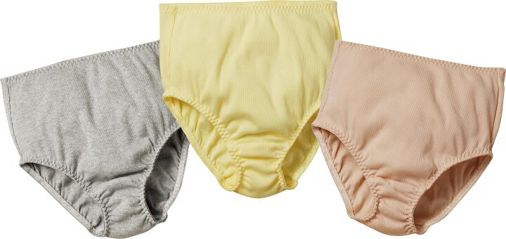 綿100%深ばきリブ編ショーツ 3色組