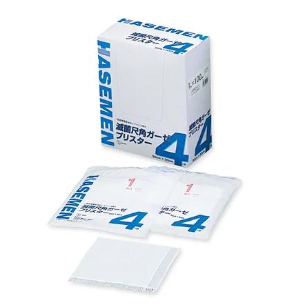 滅菌尺角ガーゼ　ブリスターAJ　4折　245304　1枚X100袋