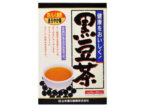 発売元、製造元、輸入元又は販売元　【 山本漢方 】【 商品説明 】「黒豆茶」は、黒豆を主原料に10種の各種豆殻をゆっくり焙煎、マイルド風味のおいしい豆殻茶に仕上げたティーバックです。11種類の豆・穀類の原料・黒豆・大豆・アズキ・玄米・黒ゴマ・ハトムギ・アルファルファ・ハブ茶・ソバの実・発芽大麦・冬葵の実に、香り高いウーロン茶の内容です。 □ご家族の黒豆茶健康法です。　大切なからだのために、毎日続けて、お飲み下さい。 ※ティーバックの包装紙は食品衛生基準の合格品を使用してます。【 原材料 】黒豆(遺伝子組み換えの黒豆は使用しておりません)、発芽大麦、ハブ茶、大豆、玄米、黒ゴマ、ハトムギ、アルファルファ、ソバの実、アズキ、冬葵の実、ウーロン茶【 内容成分 】(1Lのお湯に1バック(15g)を入れ5分間煮出した液について)エネルギー…2kcaLたんぱく質…0.1g脂肪…0.1g炭水化物…0.1gナトリウム…4mg広告文責：株式会社バイタルネット　電話番号：022-343-7011 10005913