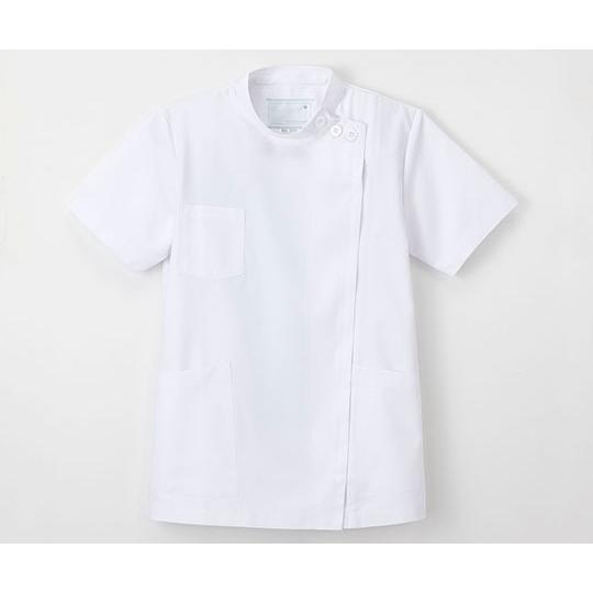※本商品は返品不可となります。発売元、製造元、輸入元又は販売元【ナガイレーベン】【 商品説明 】「5172KES　女子横掛　半袖」は、効率のよいダーツの取り入れで、シンプルで着やすくまとめています。●再生ポリエステル糸を使用しているためグリーン購入法に対応できます。●フルダル糸使いのため防透性があります。●特殊プレス仕上げのため、洗濯後も美しい仕上がりが維持されます。●特殊仕上により制電、吸水、防汚効果を付加しています。●業務用洗濯にも耐えうる形態安定素材です。仕様カラー：ホワイトSサイズ：着丈64cm、胸囲94cm、肩幅39cm、袖丈20cm入数：1枚加工：制菌加工主な機能：制電、吸水、防汚、透け防効果女性用ポケット位置：左胸、両腰ポケットあり袖の種類：半袖【 原材料 】ポリエステル85%(再生ポリエステル25%以上使用)、綿15%広告文責：株式会社バイタルネット　電話番号：022-343-7011