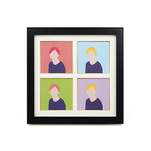 【即配】PCスクエア まめ色紙フレーム 4窓タイプ PS-MAME4-BK ケンコー KENKO 【ネコポス便送料無料】