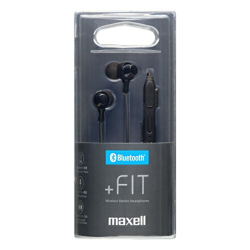 Bluetooth対応 ワイヤレス カナル型ヘッドフォン ブラック Maxell MXH-BTC110 BK