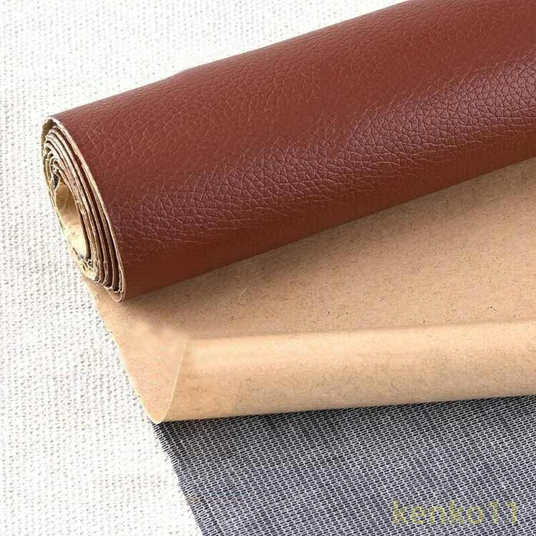 家具 椅子 手作り フェイクレザー 接着シール 全26色 100*137cm ハンドメイド 手芸 合成皮革 接着シール 合皮 革補修 無地 防水 撥水加工 接着性抜群 PUレザー ソファ補修 貼るレザー生地 車シー? 3