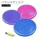 【送料無料】バランスクッション 空気入れ ポンプ付き バランスディスク ポンプ 椅子 体幹 体幹トレーニング エクササイズ バランス クッション バランスボール ダイエット器具 骨盤 クッ?