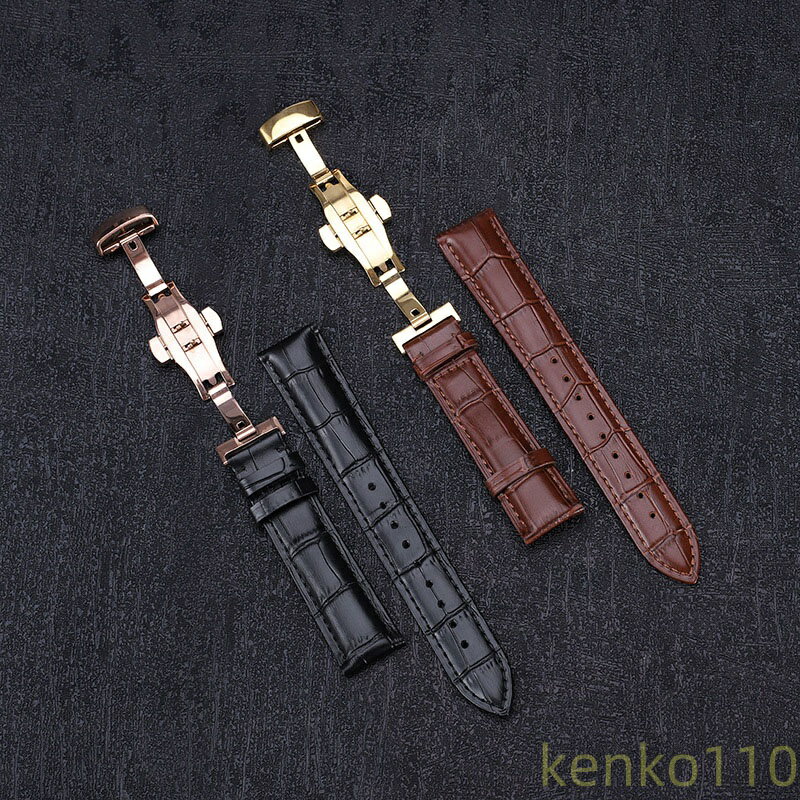 腕時計 ベルト 時計 バンド Dバックル プッシュボタン 替えバンド 交換ベルト 革 簡単ベルト 薄め 12mm 14mm 16mm 18mm 19mm 20mm 22mm 23mm 24mm プッシュロック 替えバンド ベルト メンズ 革ベルト 腕時?