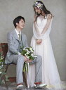 ウェディングドレス 結婚式 ロングドレス 可愛い ふわふわスカート お嫁さんシンプル 海外挙式ドレス 二次会 着痩せ パーティードレス パール付きドレス きれいめ エレガント デート 食事?