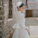 海外挙式 wedding dress 長袖 二次会 パーティードレス ファッションショー 前撮り ドレス 結婚式 ウェディングドレス 成人式 ブライダル ロング...