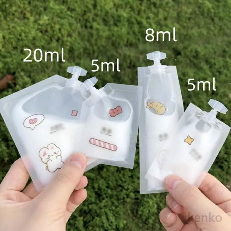 【送料無料】詰め替え容器 パウチ 密封 詰め替え ボトル 液体 使い捨て 仕分け 小分け 旅行 便利グッズ 小分けボトル 40個セット 使い回し 漏れ防止 省スペース パウチ 収納 透明 容器