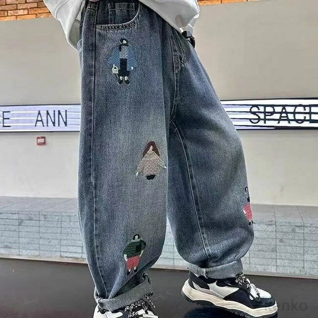 【送料無料】デニムパンツ| キッズ ベビー 子供 子供服 キッズ服 子供 男の子 ボーイズ 秋服 秋物 春 冬 パンツ ズボン ロング丈 長ズボン ゆったり