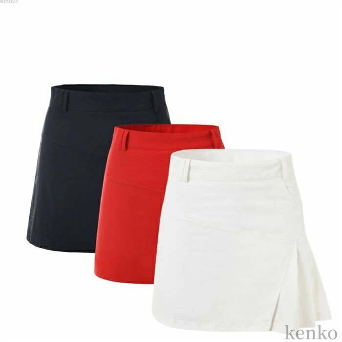 【送料無料】ショート丈 レディース ゴルフウェア パンツ一体型 インナーパンツ付 ポケット付 裏地付き..