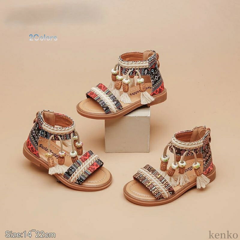 【送料無料】キッズ 女の子 サンダル 女の子サンダル 女児サンダル 女児 サンダル フォーマル タッセル..