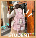 【送料無料】女の子 キッズ 小学生リュック 通学 バッグ 透明 大容量 収納力 痛バッグ 通勤 入学 可愛いバッグ スクールバッグ 中学生 高校生(4)