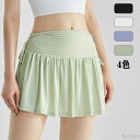 【送料無料】プリーツスカート スポーツスカート 運動 練習 テニススカート ランニングスカート ヨガウェア ミニスカート チアダンス ヨガ テニス ゴルフ トレ...