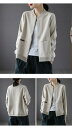 【送料無料】ジャケット アウター パーカー トレーナー ノーカラー 春服 レディース プルオーバー アウター ジャケット ショート丈 無地