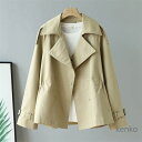 【送料無料】トレンチコート ショート レディース 春服 アウター スプリングコート カーディガン 羽織り トレンチ アウター ジャケット コート 無地