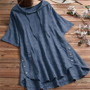 【送料無料】チュニック tシャツ チュニックシャツ チュニックtシャツ トップス レディース フード付き 半袖 パーカー Aライン チェック柄 綿麻混