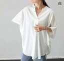 【送料無料】Tシャツ シフォンシャツ レディース 新作 ドルマンスリーブ Vネック 七分袖 無地 tシャツ シャツ ブラウス トップス 春 夏 プルオーバー