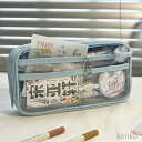 【送料無料】筆箱 透明 大容量 缶バッチ 小学生 中学生 高校生 子供 缶バッチ レディース メンズ 男女兼用 かわいい おしゃれ シンプル 大学生 学生