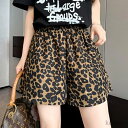 【送料無料】ボトムス レディース 短パン ショーツ ショート丈 夏 三分丈 膝上 豹柄 柄 柄パンツ 半ズボン ショーパン 夏 着痩せ 運動 カジュアル