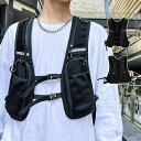 【送料無料】ベスト バッグ ベスト型 バッグ かっこいい ボディバッグ ボディバッグ 多機能