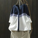 【送料無料】レディース 半袖 夏 きれいめ 綿 コットン シャツ ブラウス レディース 夏 レディース トップス 半袖 長袖 コットン 無地 綿シャツ 配色