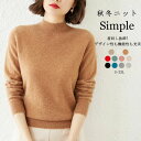 【送料無料】ハイネック ニット レディース 秋冬 トップス インナー 長袖 カットソー リブ セーター ニットプルオーバー プチハイネック 黒 ベーシック 定番