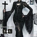 【送料無料】ゴシック ロリータ トップス ブラック 黒 ゴスロリ パンク ロック 悪魔風 ウィッチ風 レースボレロ ロリータシャツ ビジュアル系 ヴィジュアル系
