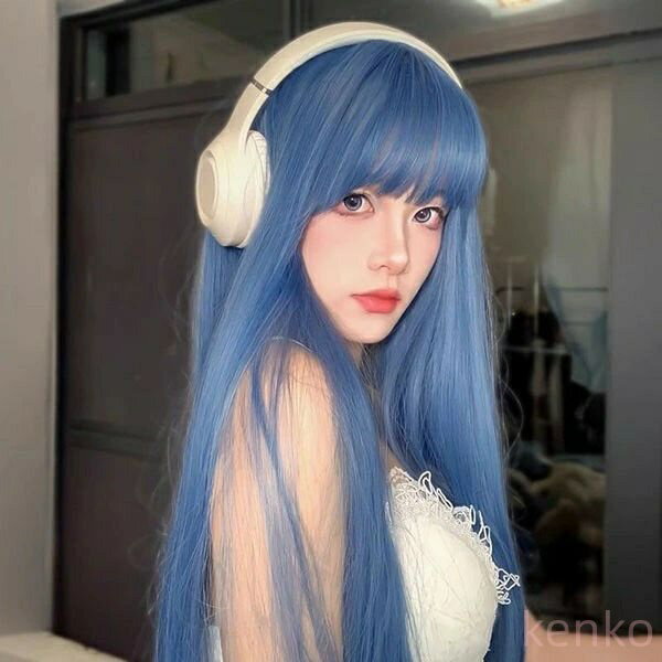 【送料無料】ウィッグ フルウィッグ ロングストレート 女性 レディース ロリータ ハロウィン ふんわり 前髪あり かつら コスプレ 可愛い 耐熱ウィッグ