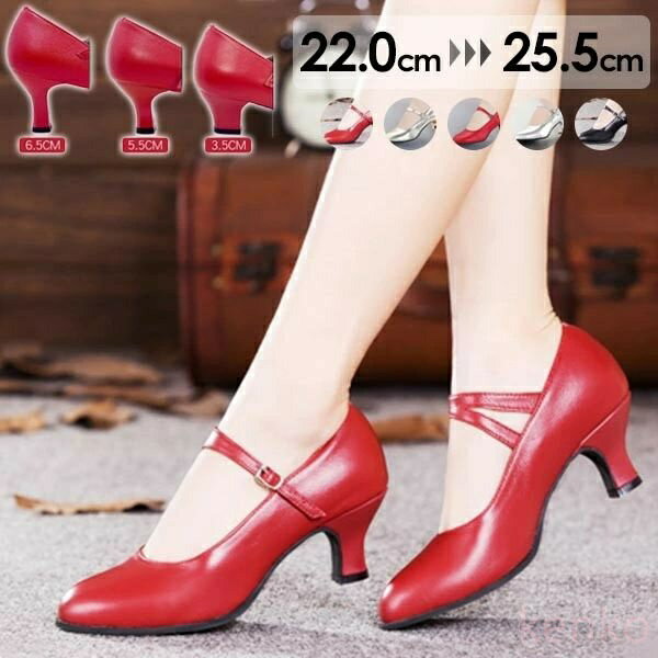 【送料無料】ダンスシューズ レディース ダンスヒール ストラップ クロスベルト つま先あり 室内 室外 ブラック 社交ダンスシューズ モダン ラテン